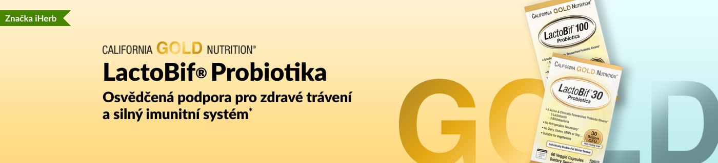 Probiotika California Gold Nutrition LactoBif® – podpora pro zdravé trávení a imunitní systém*, exkluzivně na iHerb.