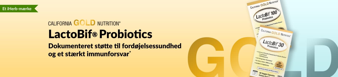 California Gold Nutrition LactoBif® Probiotics-kosttilskud, der tilbyder dokumenteret støtte til fordøjelsessundhed og immunforsvar*, eksklusivt tilgængeligt hos iHerb.