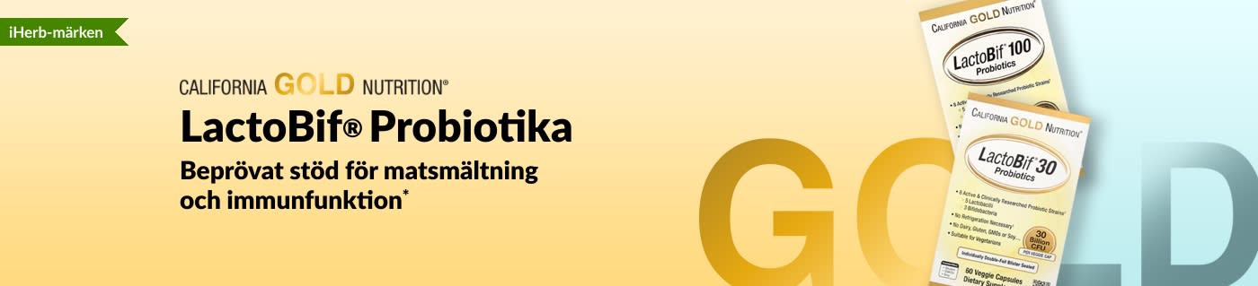 California Gold Nutrition LactoBif® probiotika med beprövat stöd för matsmältning och immunfunktion*, exklusivt på iHerb.