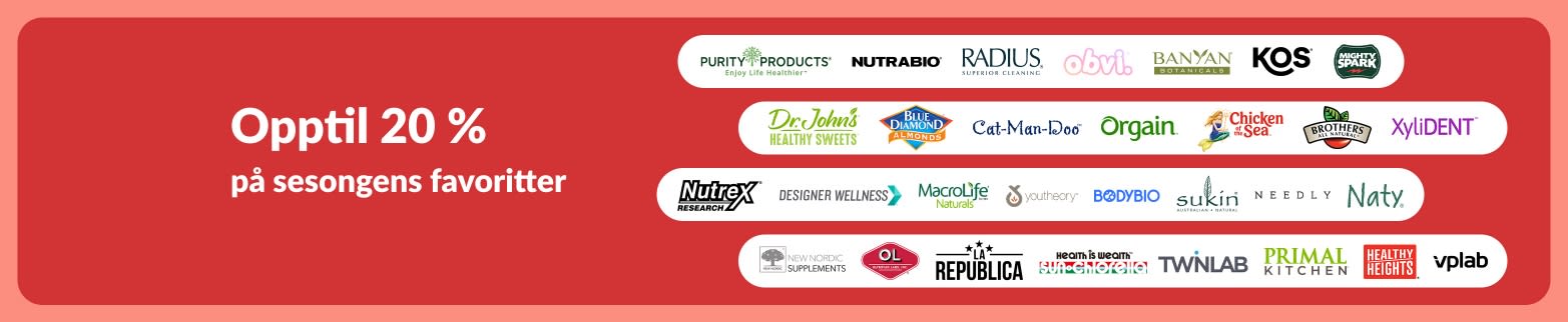 iHerb-banner med opptil 20 % rabatt på sesongens favoritter