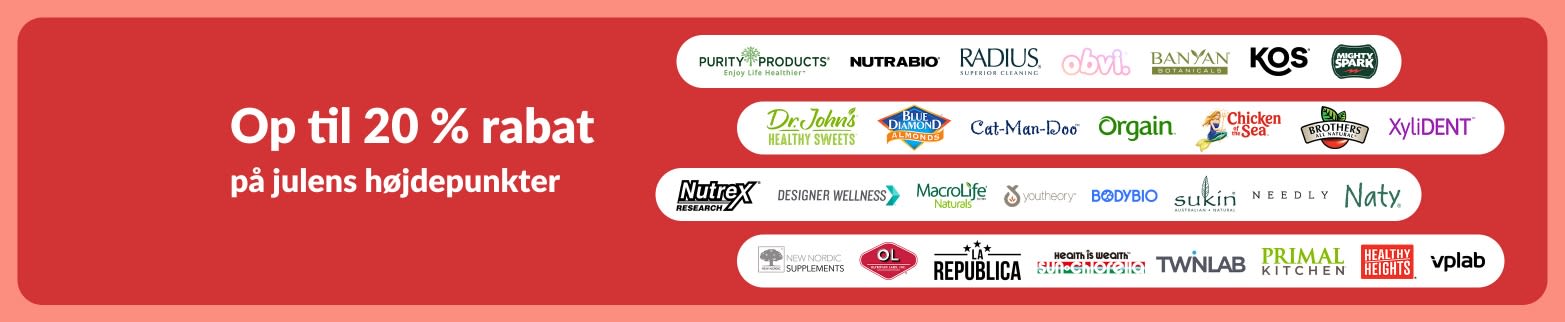iHerb-banner med 20 % rabat på julens højdepunkter