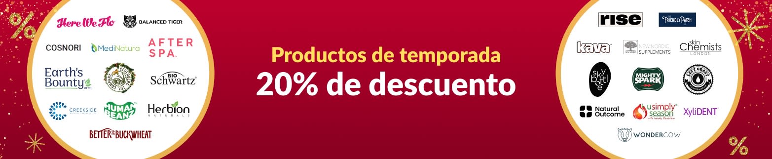 20% DE DESCUENTO EN PRODUCTOS FAVORITOS DE TEMPORADA