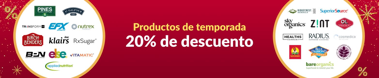 20% DE DESCUENTO EN PRODUCTOS FAVORITOS DE TEMPORADA