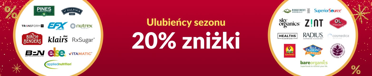 20% ZNIŻKI NA ULUBIEŃCÓW SEZONU