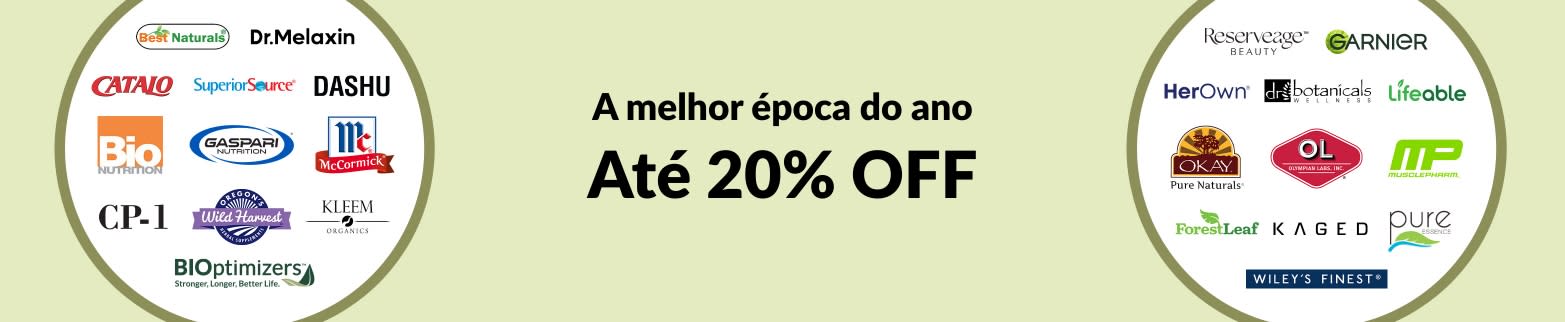 Até 20% OFF A melhor época do ano