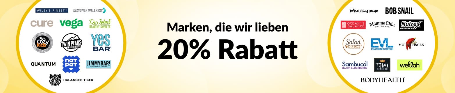 20% RABATT MARKEN, DIE WIR LIEBEN