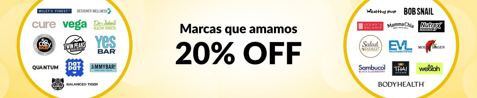 20% OFF MARCAS QUE AMAMOS