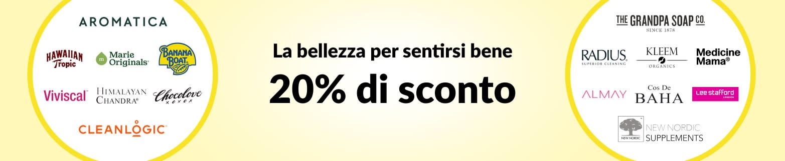 20% DI SCONTO SULLA BELLEZZA PER SENTIRSI BENE