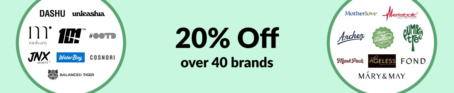 20% off over 40 brands at iHerb.