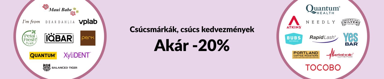 Akár 20% kedvezmény a legjobb márkákra az iHerbnél: Quantum, Atkins, Dear Dahlia, IQBAR, Petal Fresh, Tocobo, stb.