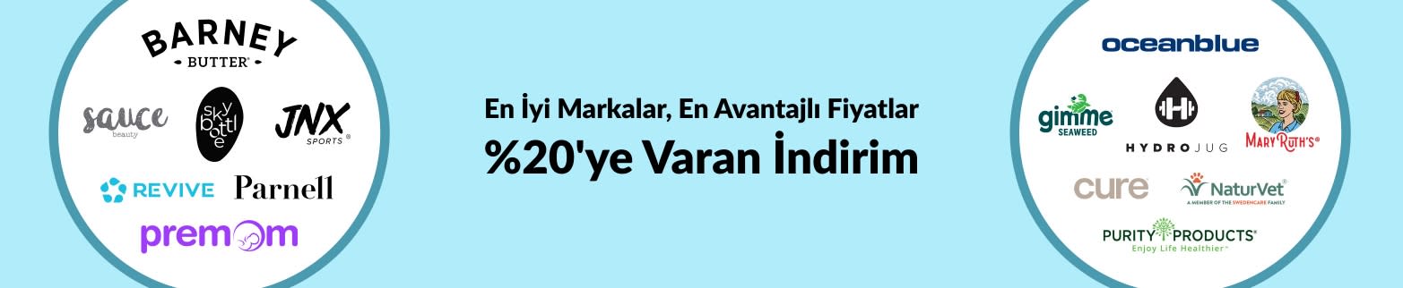 iHerb'de en iyi markalarda %20'ye varan indirim