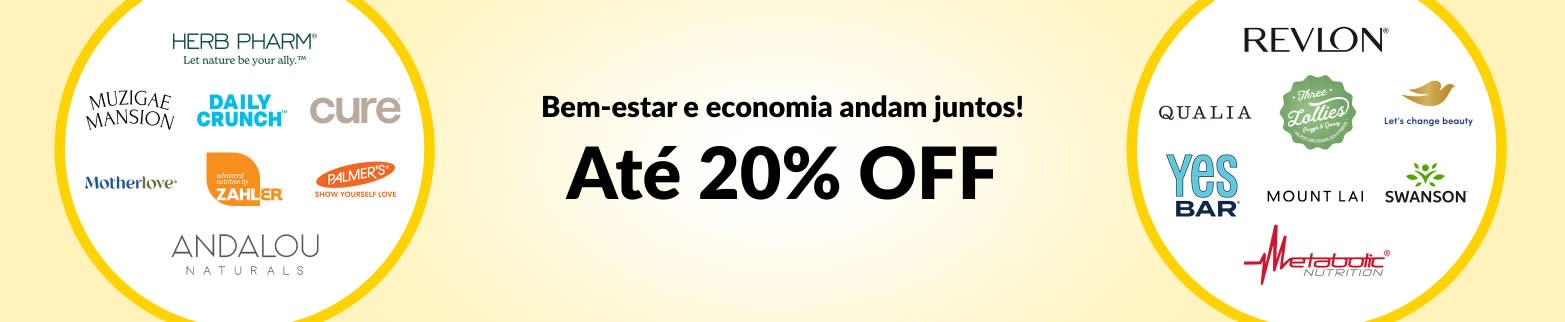 Até 20% OFF Oferta de bem-estar