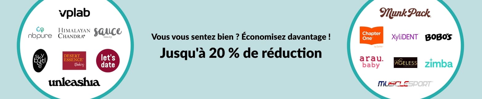 Jusqu'à 20 % de réduction avec la promo bien-être