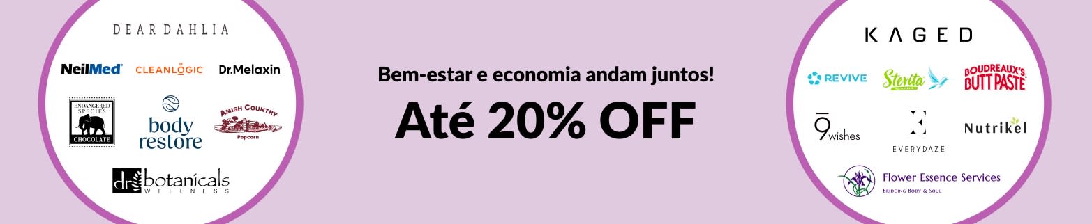 Até 20% OFF Oferta de bem-estar