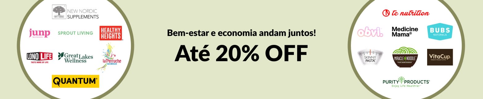 Até 20% OFF Oferta de bem-estar