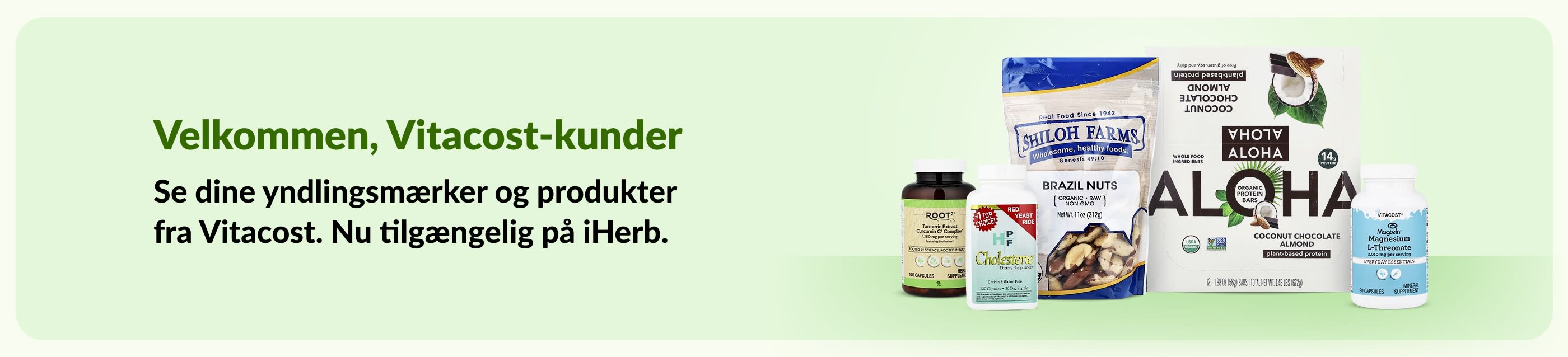 Velkommen Vitacost-kunder. Se dine foretrukne Vitacost-mærker og produkter, nu tilgængelige på iHerb.