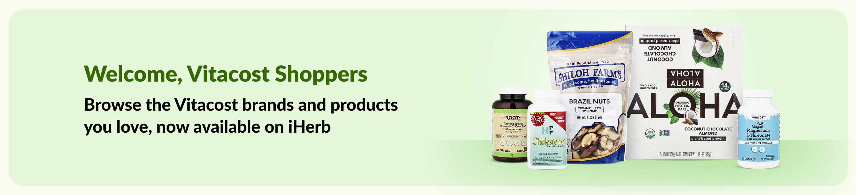 Welcome Vitacost shoppers—browse your favorite Vitacost brands and products now available on iHerb.