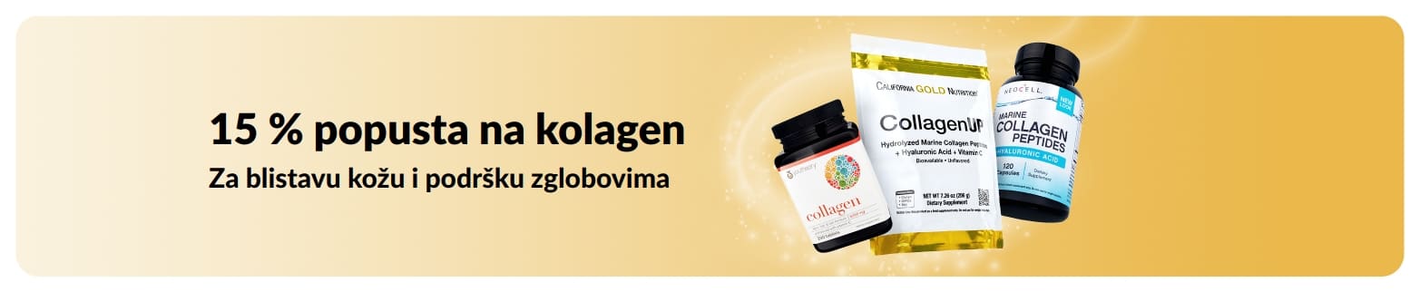 iHerb reklamni natpis za 15 % popusta na kolagen.