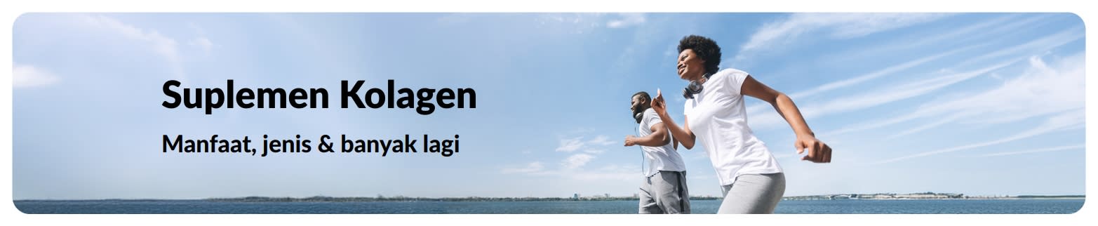 Sepanduk iHerb mempromosikan Suplemen Kolagen