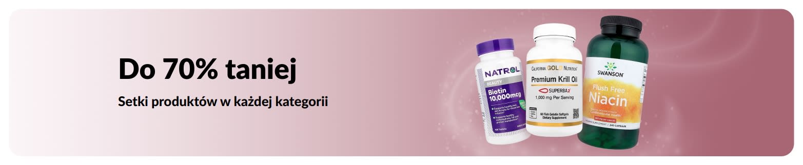 Baner promujący oferty z rabatami do 70%