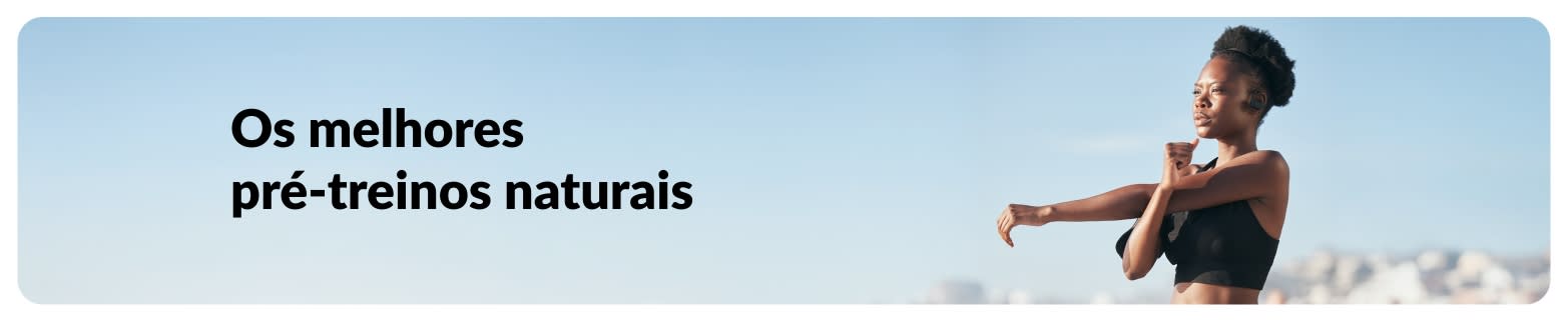 Banner do blog da iHerb destacando pré-treinos naturais