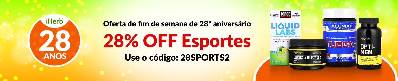 ESPORTES 28% OFF COM O CÓDIGO: 28SPORTS2