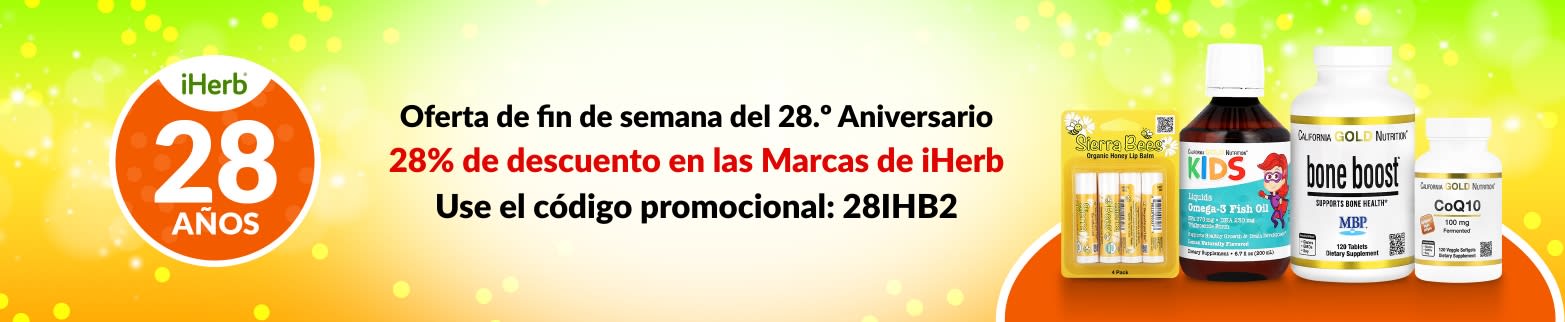 MARCAS DE IHERB CON UN 28% DE DESCUENTO CON EL CÓDIGO: 28IHB2