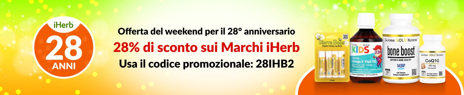 MARCHI iHERB 28% DI SCONTO CON IL CODICE: 28IHB2