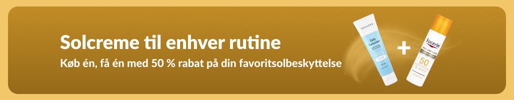 Solcreme-udsalgsbanner med to produkter, 