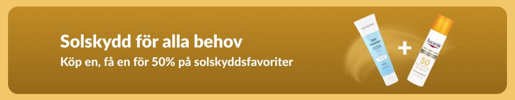 Rea på solskydd-banner med två produkter, 