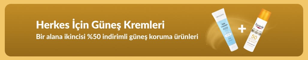 İki ürünün yer aldığı güneş koruyucu kampanyası, “1 alana 2.’si %50 indirimli güneş koruma ürünleri” fırsatıyla cilt bakım rutininize avantaj katıyor.