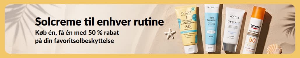 Solcreme-udsalgsbanner med to produkter, 