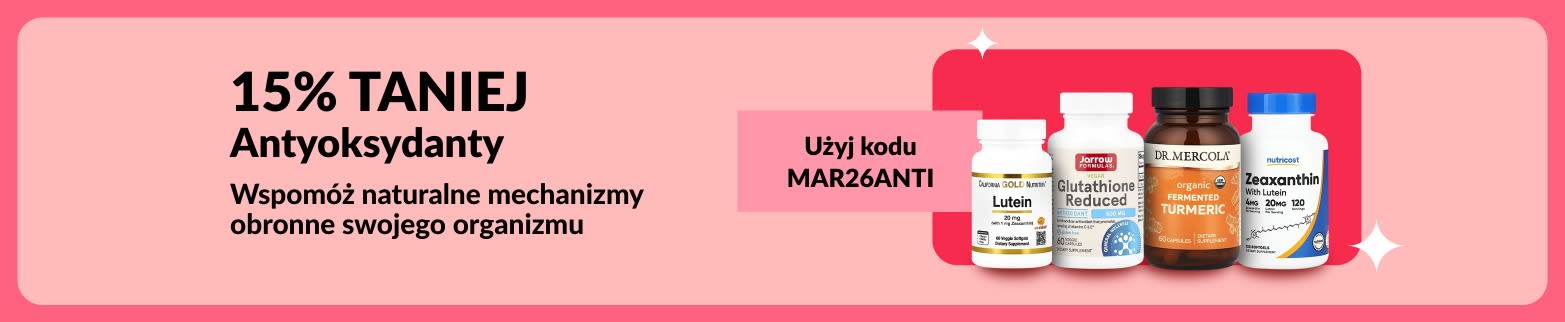 15% zniżki na suplementy antyoksydacyjne z kodem MAR26ANTI. Sprawdź produkty dla Twojego zdrowia.