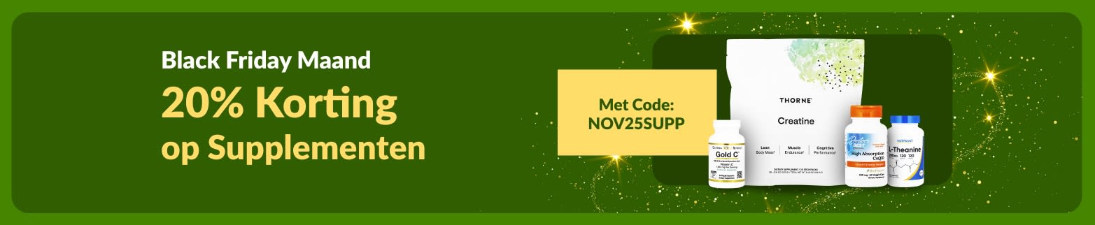 iHerb Black Friday Maand banner met 20% korting op supplementen met code NOV25SUPP.