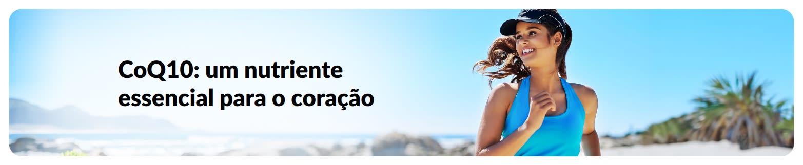 Banner de artigo sobre CoQ10 e saúde do coração com.