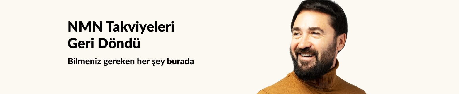 Gülümseyen bir adamın yanında NMN takviyeleri geri geldi! Sağlık ve enerji desteği fırsatlarını keşfedin.