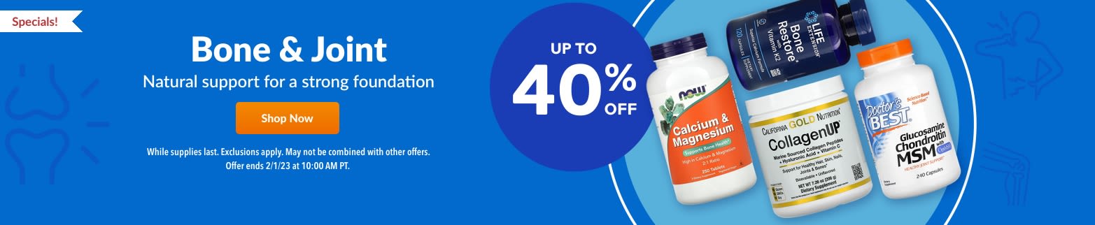 UP TO 40% OFF BONE & JOINT 