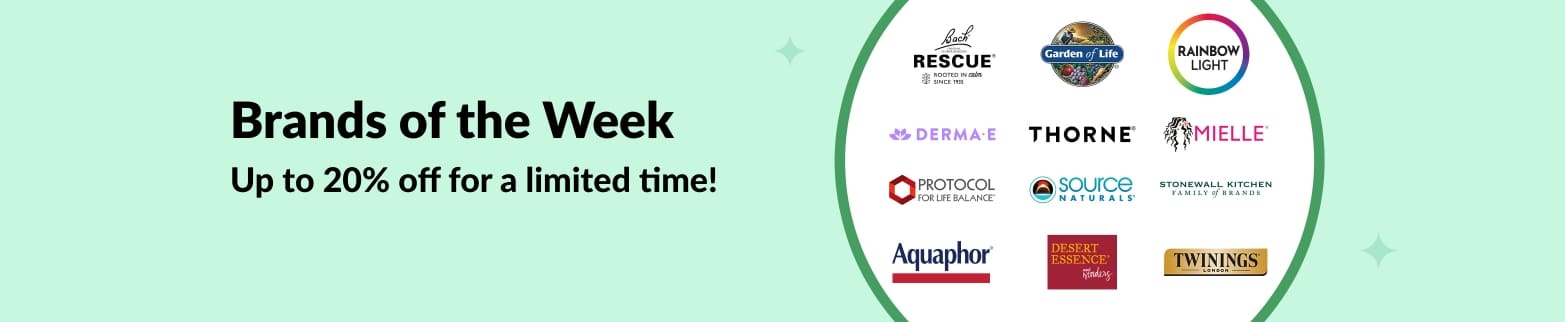 Brands of the Week: Save up to 20% on top wellness brands for a limited time.
