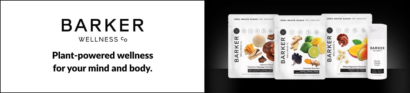 Shop products like mushroom adaptogen gummies, magnesium gummies, and more from Barker Wellness.
