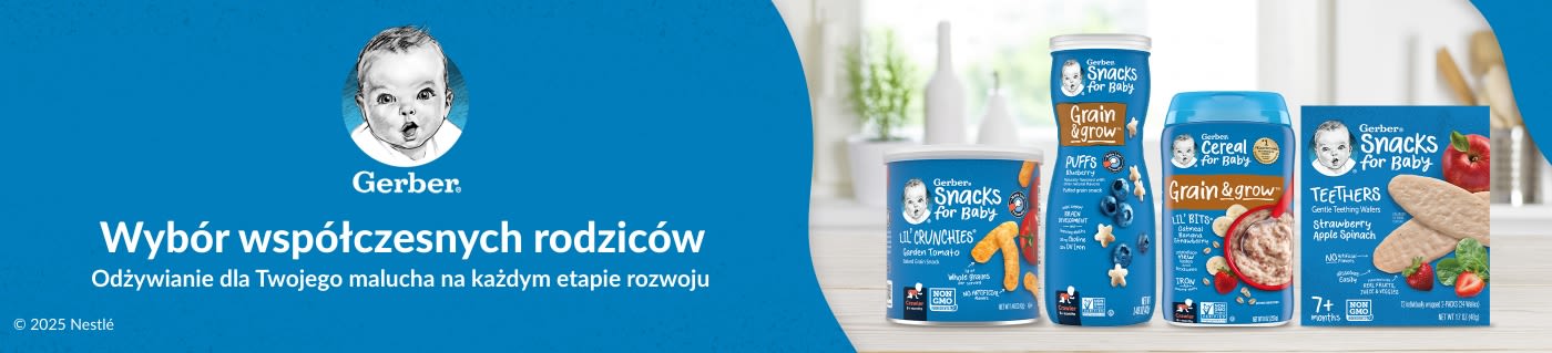 Gerber® Wybór współczesnych rodziców. Odżywianie dla Twojego malucha na każdym etapie rozwoju.