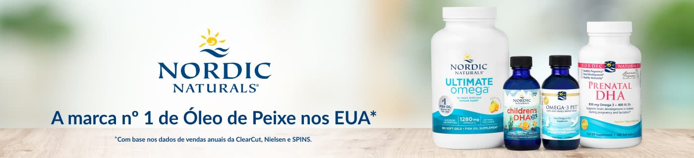 Nordic Naturals® A marca nº 1 de Óleo de Peixe nos EUA*