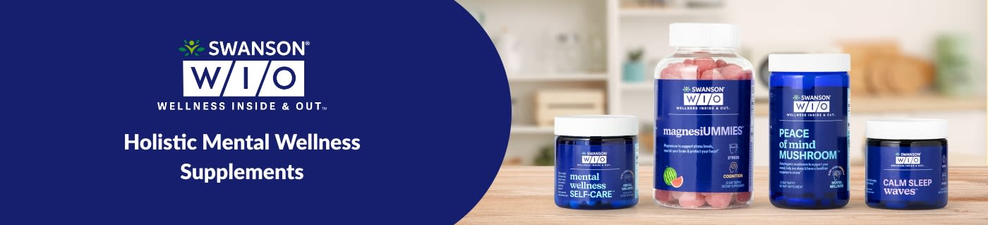 Swanson® WIO (Wellness Inside & Out™) Holistic Mental Wellness Supplements