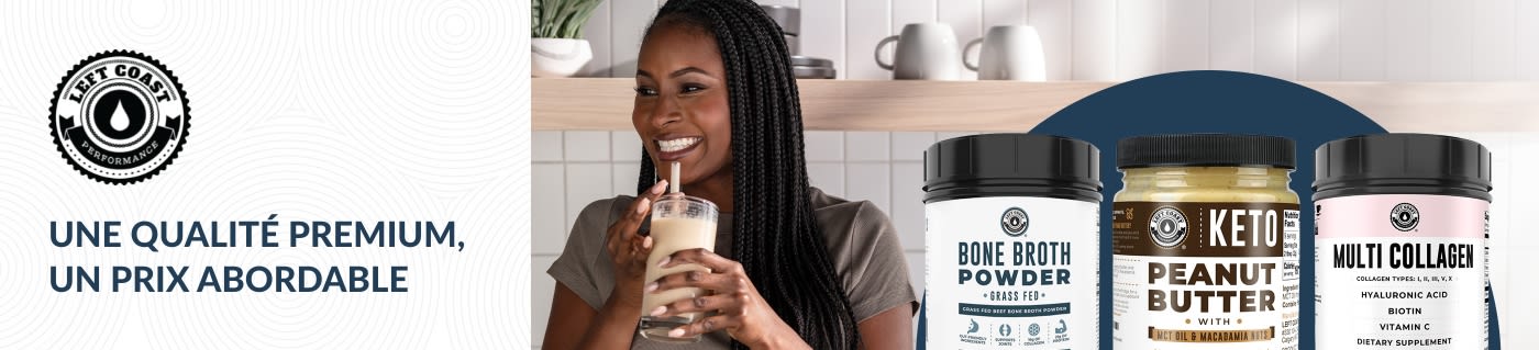 Achetez des compléments alimentaires Left Coast Performance de qualité supérieure, tels que du collagène, du bouillon d'os et bien plus encore.