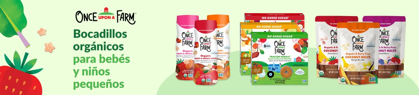 Once Upon a Farm. Bocadillos orgánicos para bebés y niños pequeños