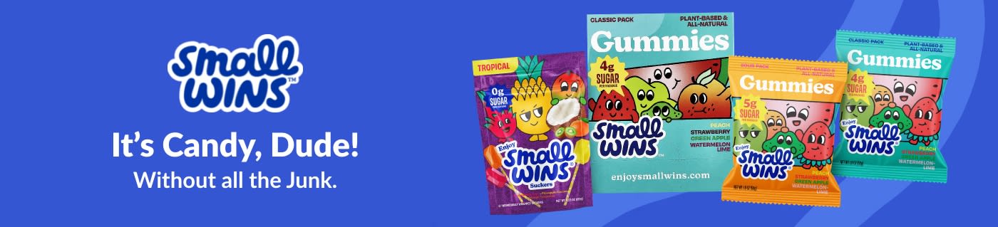 Shop Small Wins gummies and candies made with fruit flavors, and plant-based organic ingredients.