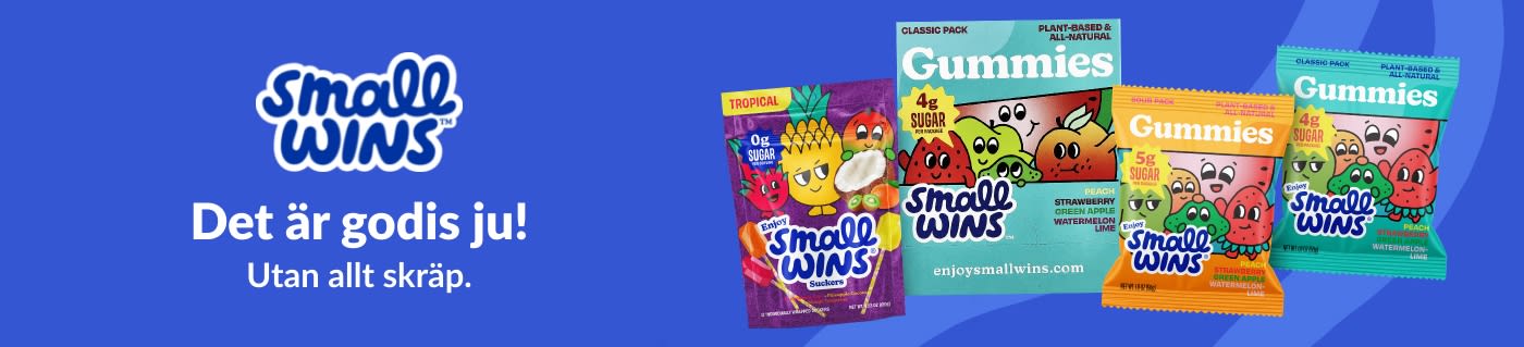 Handla Small Wins gummies och godisar gjorda med fruktsmaker och växtbaserade ekologiska ingredienser.