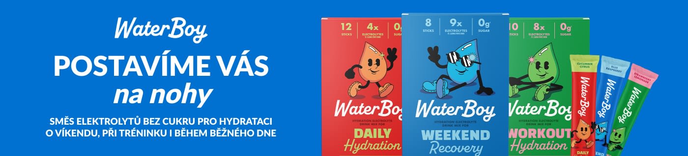 Kupte si směsi elektrolytů značky WaterBoy pro každodenní hydrataci a aktivní regeneraci.
