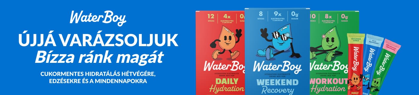 Vásároljon WaterBoy elektrolitos italkeverékeket a napi hidratáláshoz és az aktív regenerálódáshoz.
