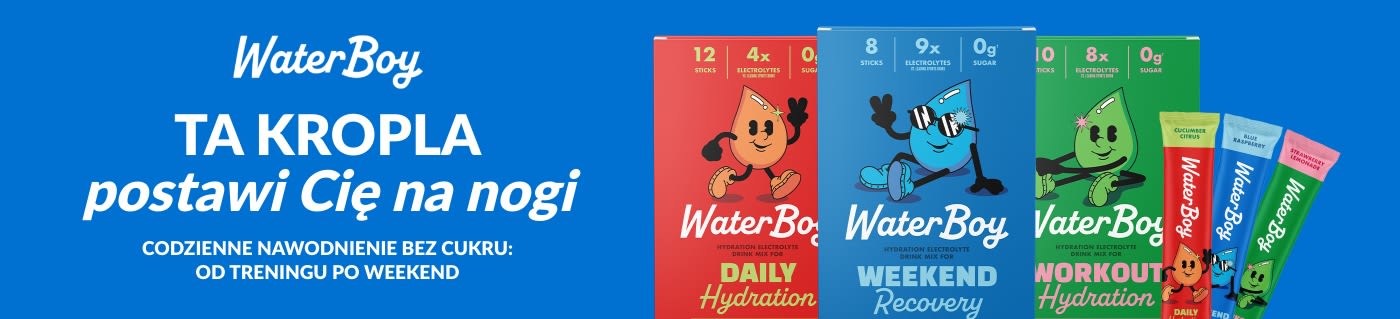 Mieszanki elektrolitów WaterBoy — codzienne nawodnienie i szybka regeneracja.