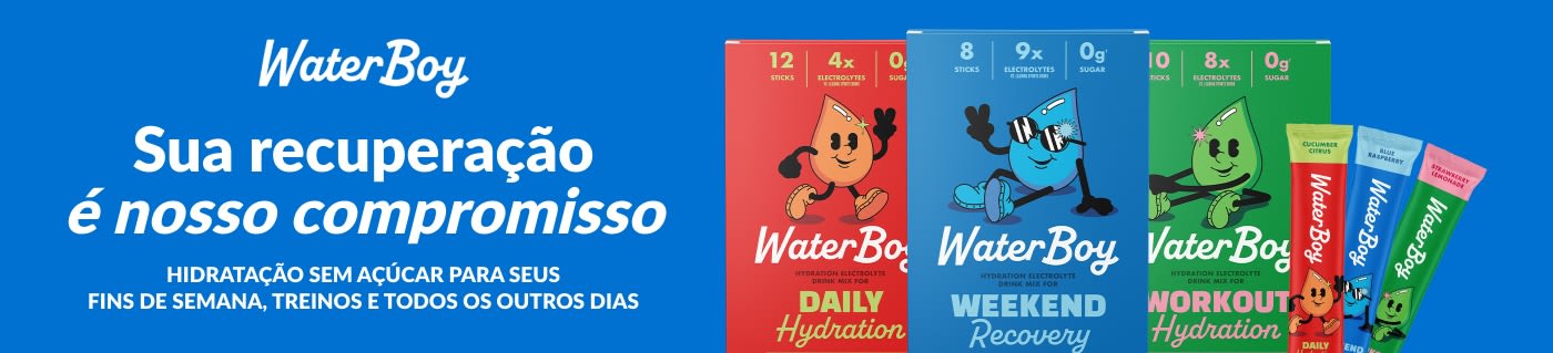 Compre misturas de eletrólitos para bebidas WaterBoy para hidratação diária e recuperação ativa.